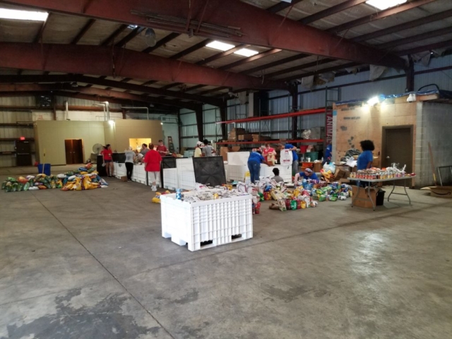 Volunteers Setting Up