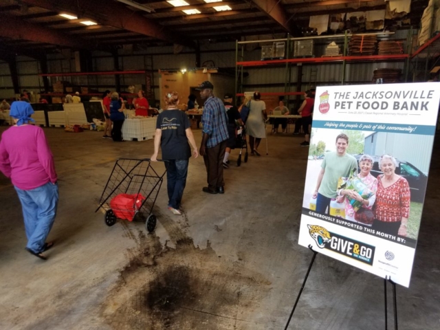 First to Get Food at the Jacksonville Pet Food Bank